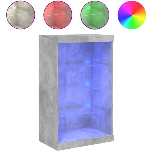 Maison Chic Komoda - Predalnik z LED lučkami betonsko siva 60,5x37x100 cm, (21721794) Cene