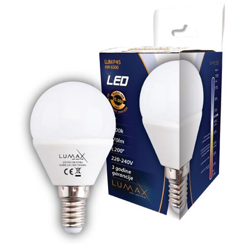 Lumax led sijalice E14/6W/6500K/540LM//35.000H/230V/BALON/SAMSUNG cip Cene