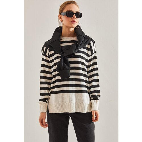 Bianco Lucci Women's Striped Sweater Slike