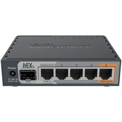 MikroTik (RB760iGS) five Gigabit port Ethernet Router with 1x SFP