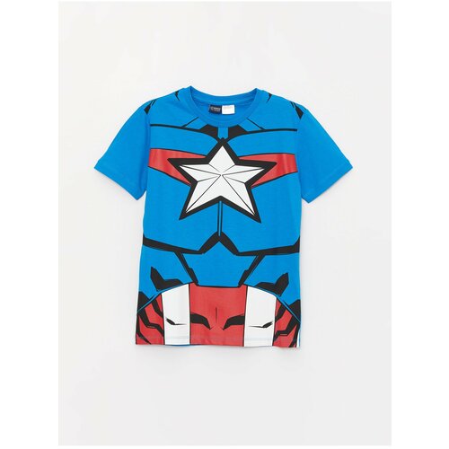 LC Waikiki Boys' Crew Neck Captain America Printed Short Sleeve T-Shirt Cene