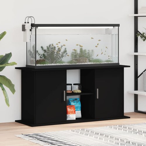 vidaXL Stojalo za akvarij črno 121x41x58 cm inženirski les Cene