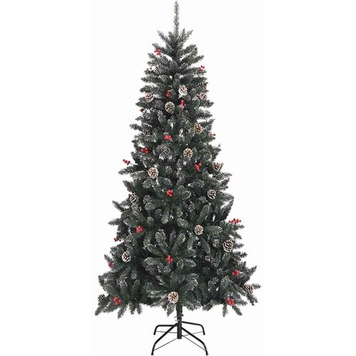  Umjetno božićno drvce Zelena 210 cm PVC, Plastika i Čelik Slike