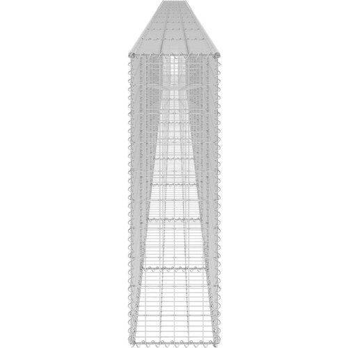 VidaXL gabionski zid s poklopcima od pocinčanog čelika 900x30x100 cm Slike