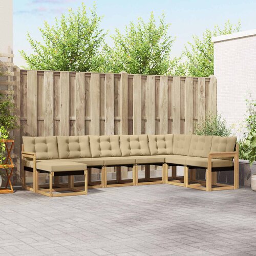  Set vanjskih sofa 8 pcs Bijela i bež Cijene