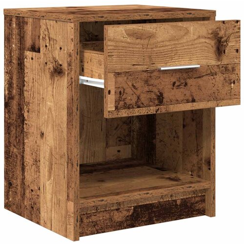  Noćni ormarići 2 kom s ladicama staro drvo 40x34x50 cm Slike