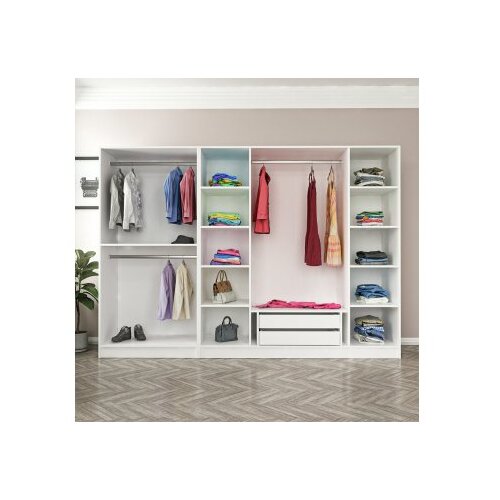 Hanah home Kale Mebran 8423 Ormar, 270x210x52cm, Bijeli Slike