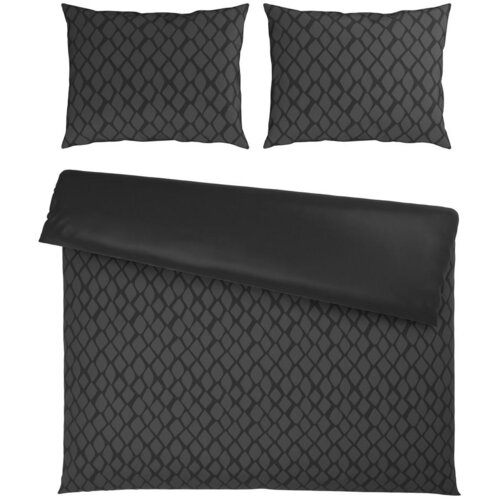 Dieter Knoll OBOJESTRANSKA POSTELJNINA STRIPES DK 200/200 cm saten antracit Slike