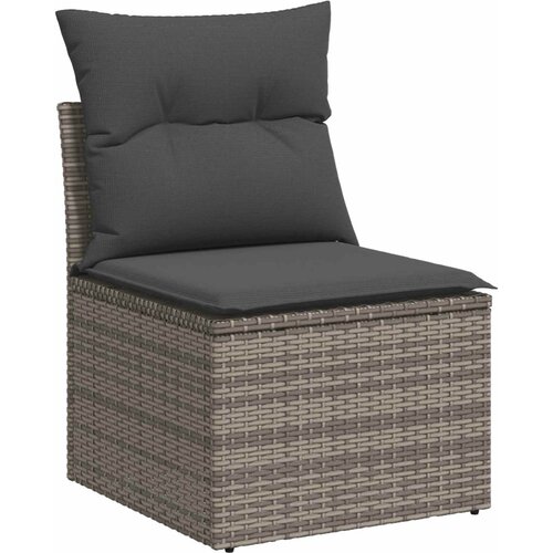  Set sofe 8 kom. Siva i tamno siva Poli Rattan i čelik Slike