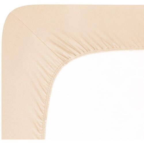 Andrea Simone Bež plahta s gumom od jerseya 180x200 cm Boxspring &amp;ndash; Slike