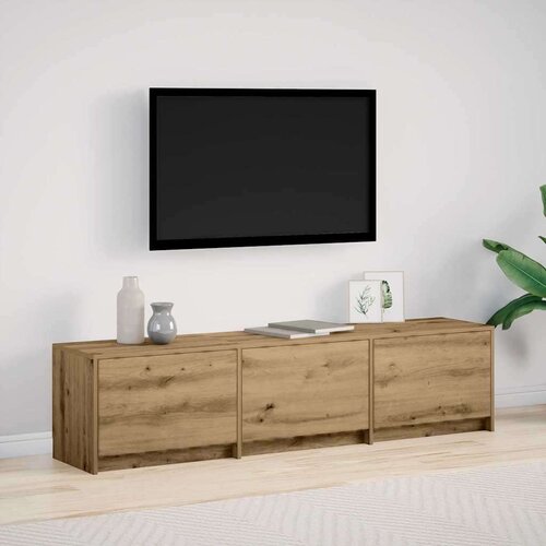 TV omarica z LED lučmi Oreh 162 x 34 x 40 cm Konstruiran les, (5000112843) Cene