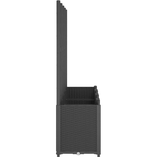  Vrtna sadilica s re&amp;scaron;etkom crna 160 x 40 x 140 cm PP Slike
