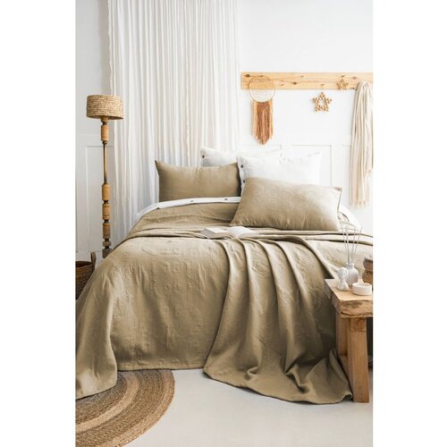 Julia Khaki Khaki Double Bedspread Set Cene