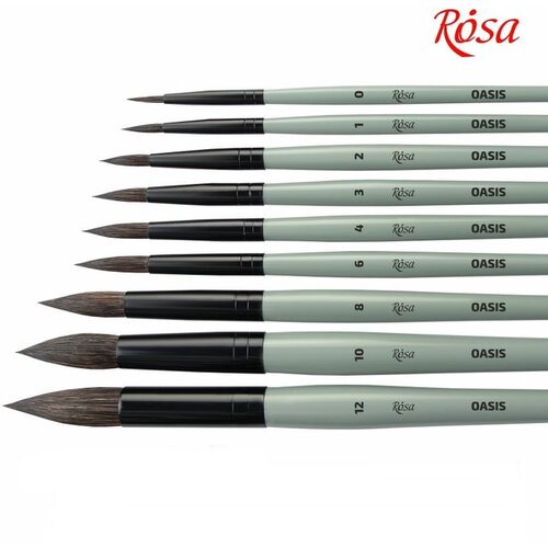 Rosa OASIS 188 Prirodna okrugla četka | Various Sizes Slike