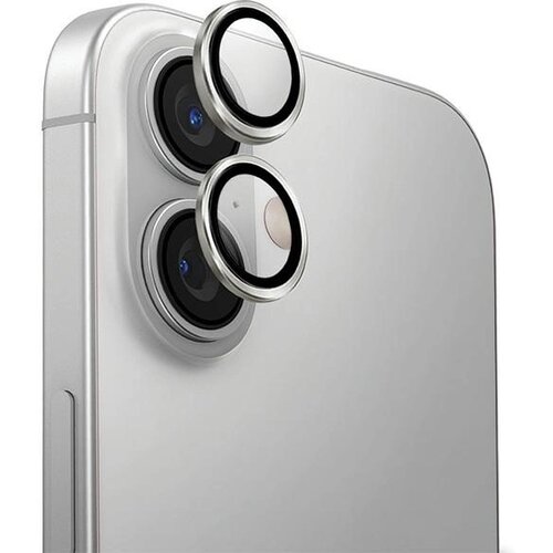 Uniq SZKŁO NA APARAT OPTIX ALUMINIUM CAMERA LENS PROTECTOR Z APLIKATOREM NA IPHONE 16 / IPHONE 16 PLUS - SREBRNE, (21911548) Slike
