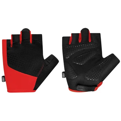 Spokey AVARE Men's cycling gloves, clear-red, veľ. L