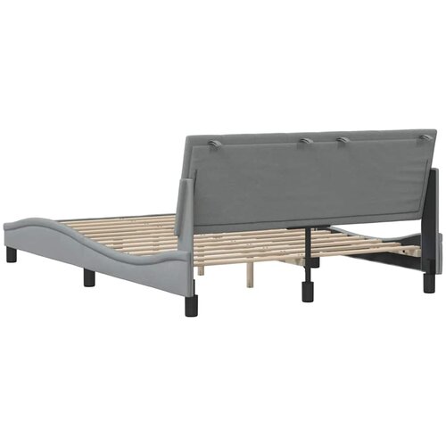  Okvir kreveta bez madraca Hanko svjetlosivi 120 x 200 cm od tkanine Slike