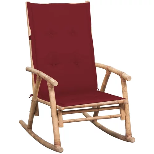  Stolica za ljuljanje od bambusa s jastukom