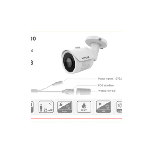 IP Kamera Bullet 2MP 3.6mm 25m IR POE