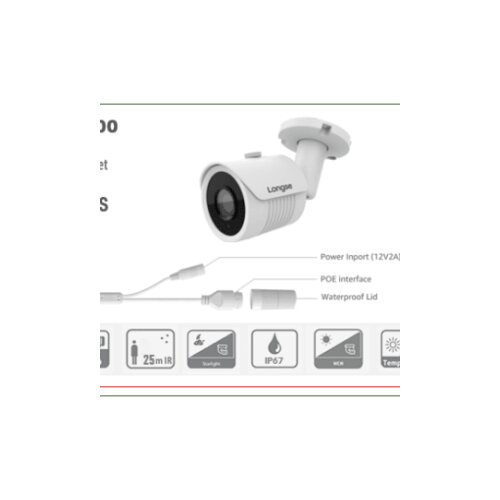 IP Kamera Bullet 2MP 3.6mm 25m IR POE Slike