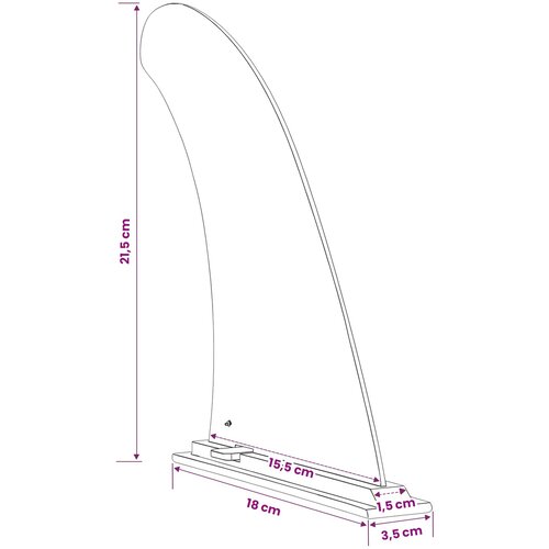 SUP finka 3,5 x 18 x 21,5 cm Najlon Crna Slike