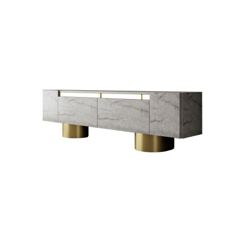 Hanah home TV komoda Bohem, 180x50x30 cm, Sivo-Zlatne boje Slike