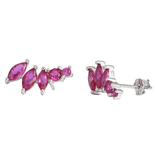 J&B Jewelry J&B Jewellery 925 Srebrne minđuše na šrafić 00046-Pink Slike
