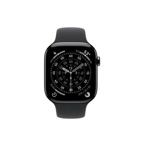 Apple watch S11 cellular 46mm slate titanium case with black sport band - s/m (mfd14rk/a) Cene