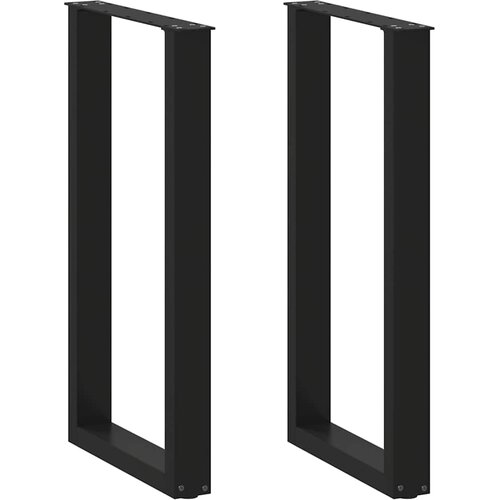  Noge za barski stol U-oblika 2 kom Crne 40 x (90-91) cm Čelik Cijene