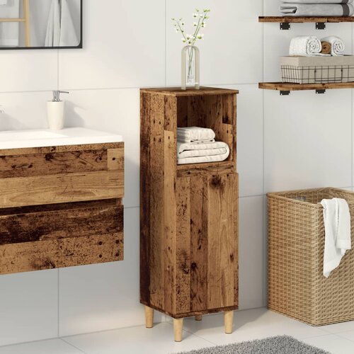 VidaXL Kupaonski ormarić staro drvo 30x30x100 cm konstruirano drvo Slike