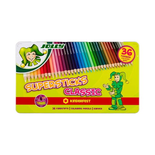 Jolly Drvene bojice u metalnoj kutiji Classic 3000 0334, 36 komada Cene