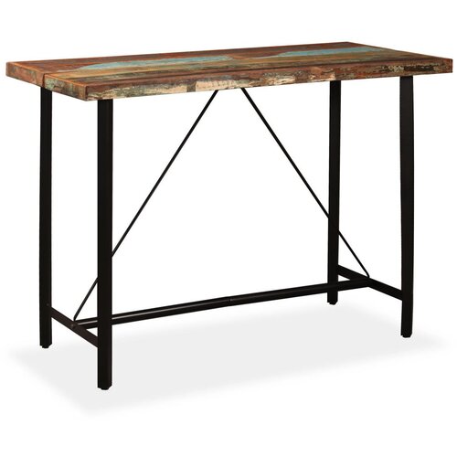 vidaXL Barska miza iz trdnega predelanega lesa 150x70x107 cm Cene