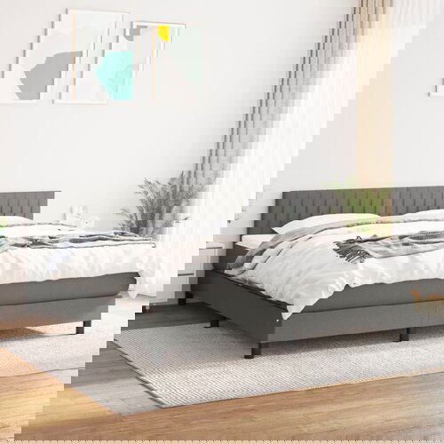  The Living Store Box spring postelja z vzmetnico temno siva 160x200 cm blago - Box Spring Postelja, (21450260) Slike