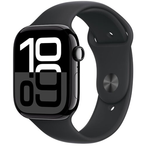 Apple Watch Series 10 GPS 46mm Jet Black AC, Black Sport Band - M/L, (MWWQ3QCA) Slike