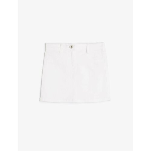 Koton Mini Skirt Pocket Buttoned Cotton Slike