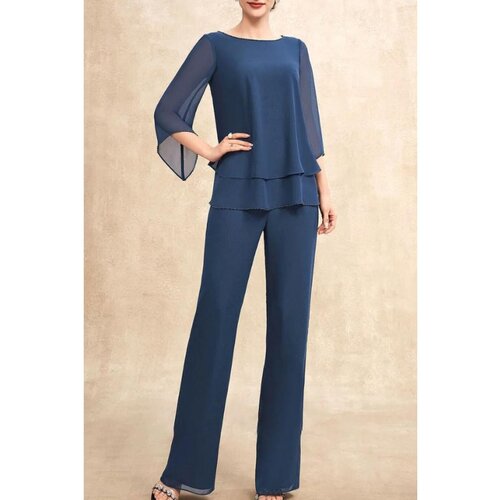 Fenzy Elegantan 2-Dijelni Set Tamno Plave Boje Slike