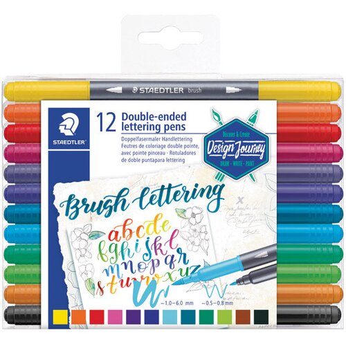  BRUSHPEN 12BOJA OBOSTRANI S 2 VRHA DESIGN JOURNEY STAEDTLER 3004 TB12 BLISTER Cene
