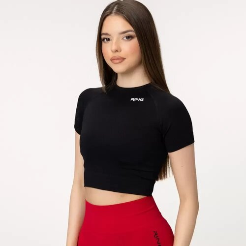 Ring Active Crop Top Jet Black Cene
