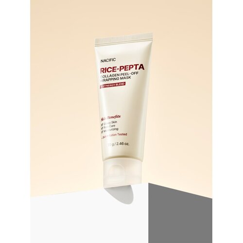 Nacific Rice + Pepta Collagen Peel-off Wrapping Mask hidratantna maska za lice za ujednačavanje tena lica 70 g Slike