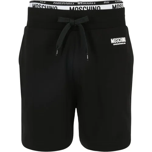 Moschino Underwear Hlače crna / bijela