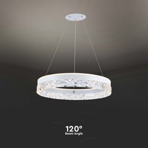  LED luster na sajli LED/25W/230V 3000K prečnik 50 cm bela Slike