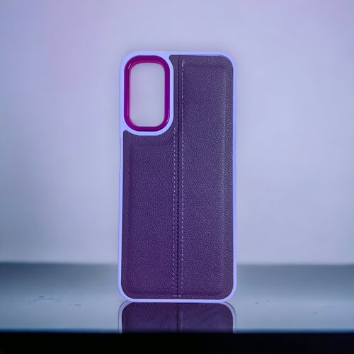  futrola kozna sa bamperom za samsung A145 galaxy A14 lila Slike
