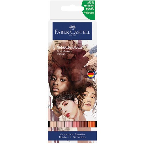 Marker obostrani akvarel 6boja Portrait Goldfaber Faber-Castell 164523 sortirano blister Cene