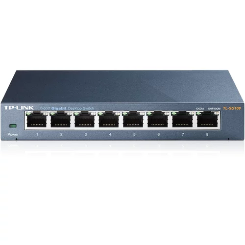 Tp-link TL-SG108, 8-port GbE switch, metalno