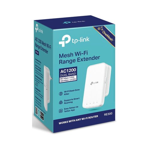 Tp-link RE300 Wi-Fi Range Extender AC1200 - 2 internal antennas, 867Mbps at 5GHz + 300Mbps at 2.4GH Slike