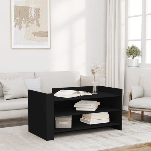 vidaXL Klubska mizica črna 100x50x50 cm inženirski les Cene