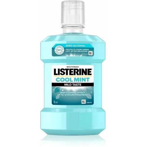 Listerine Mouthwash Cool Mint Mild Mint ustna voda za svež dah brez alkohola 1000 ml unisex