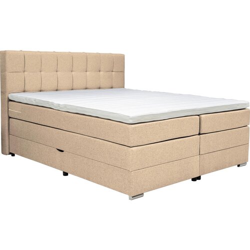 CARRYHOME POSTELJA BOXSPRING 180 cm x 200 cm , tekstil bež Cene