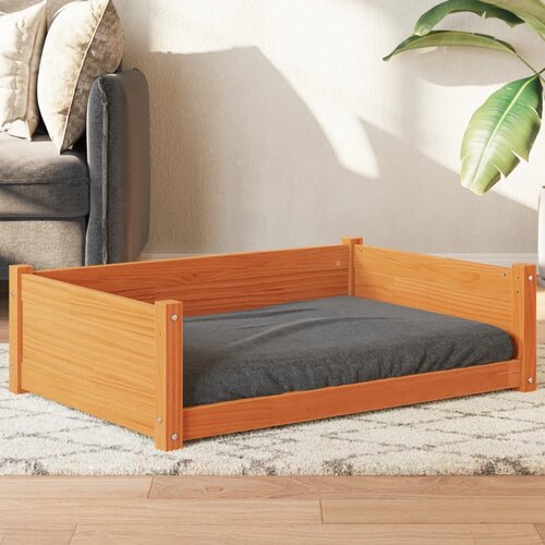 vidaXL Krevet za pse voštano smeđi 95 5x65 5x28 cm od masivne borovine Cijene