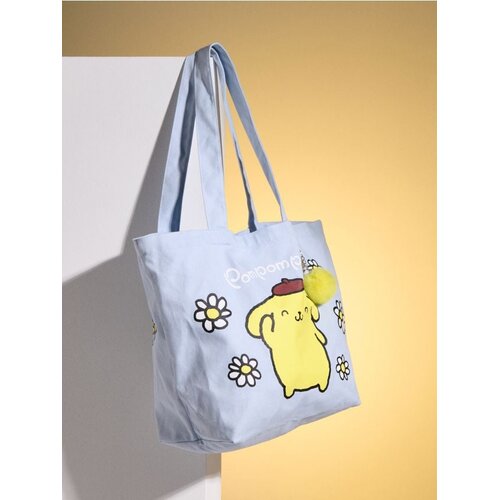 Sinsay Platnena shopper torba s privjeskom i printom PomPomPurin Cijene